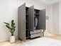 WARDROBE THREE DOOR WITH DRAWERS AND MIRROR