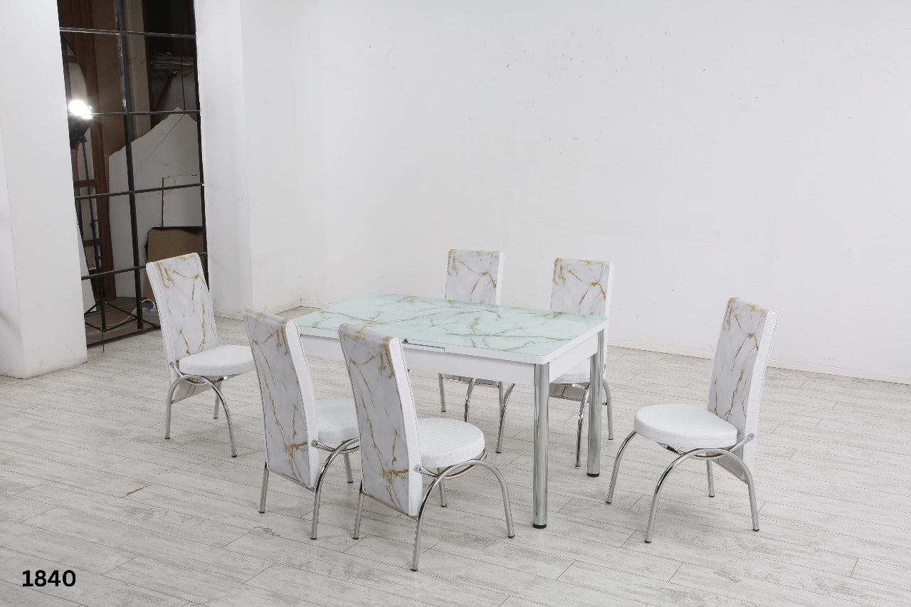 marble white dining