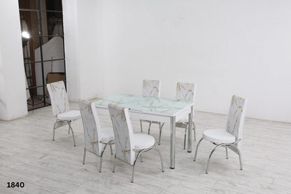 marble white dining